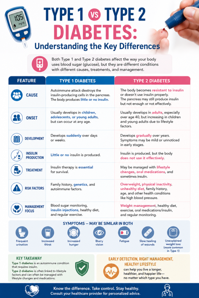 Type 1 vs Type 2 Diabetes